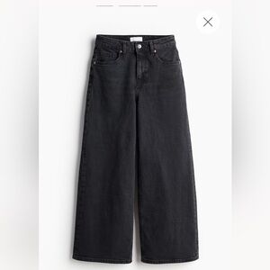 H&M wide cut jeans with raw hem